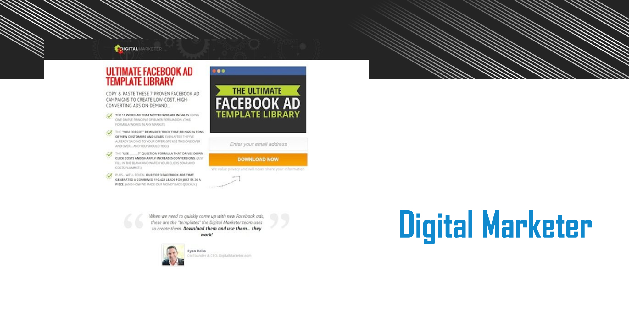 digital marketer landing page