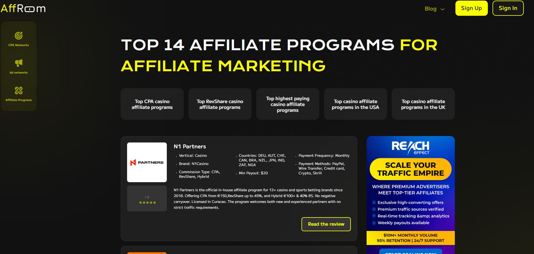 Affroom از بهترین سایت های افیلیت مارکتینگ